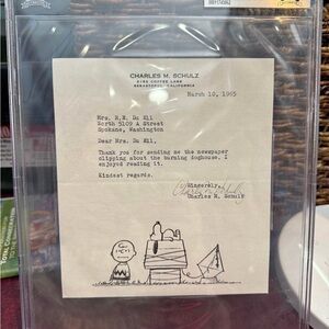 Charles M. Schulz Autographed Letter – Beckett Authenticated & Graded